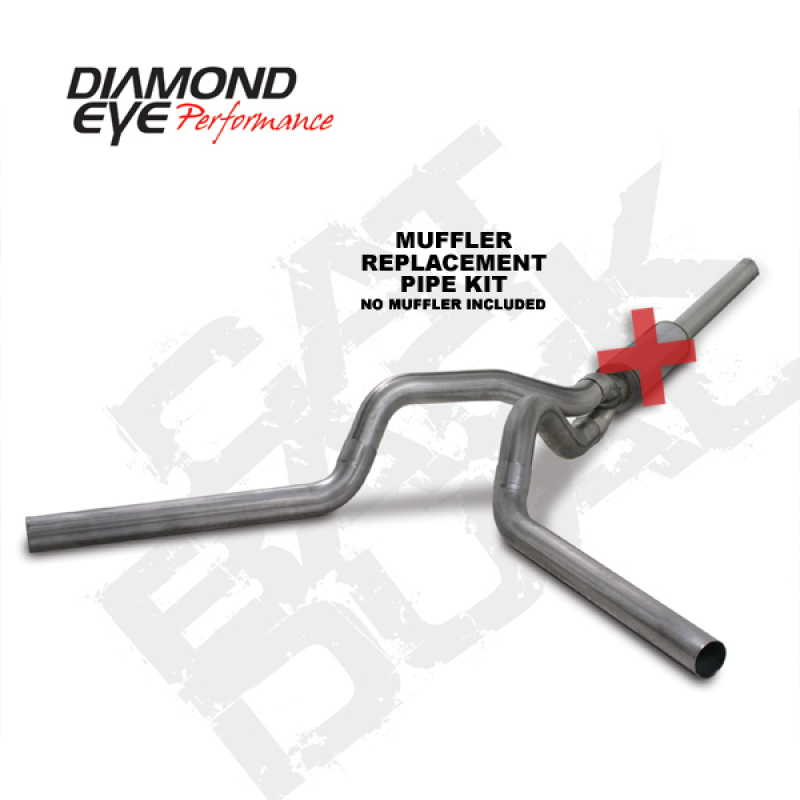 Dodge 3500 Performance Exhaust - Diamond Eye Performance - Cat Back, Dual Exit - `04-`07